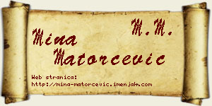Mina Matorčević vizit kartica